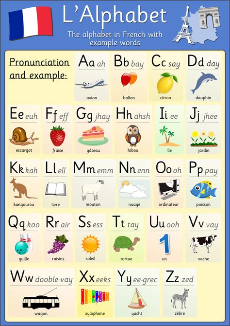 French Alphabet Poster French Language Basics French Basics French