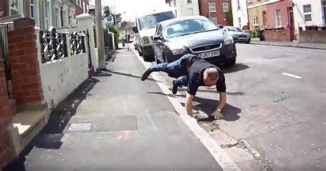 British Road Rage Dad Falls Flat On His Face Nsfw Video