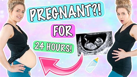 Pregnant For A Day 24 Hours With A Pregnancy Belly Challenge Youtube