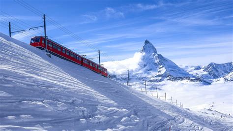 วอลเปเปอร์ Zermatt สวิตเซอร์แลนด์ เทือกเขาแอลป์ หิมะ รถไฟ ภูเขา
