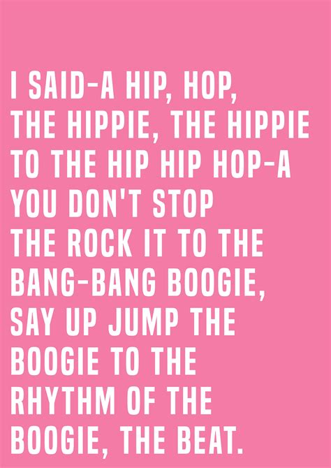 Rappers Delight Song Lyrics Print Hip Hop Lyrics Bold Print Etsy