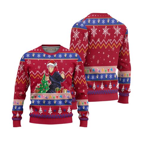 Yuji Itadori Christmas All Over Print Thicken Sweater Custom Jujutsu