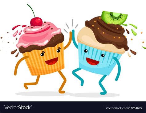 Cartoon Muffins Forever Friends Vector Image On Vectorstock Muffin