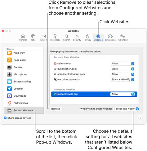 Allow Or Block Pop Ups In Safari On Mac Apple Support Uk