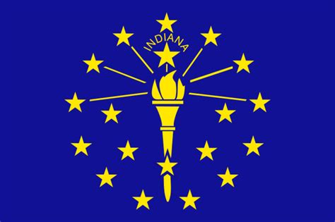 Free Picture State Flag Indiana