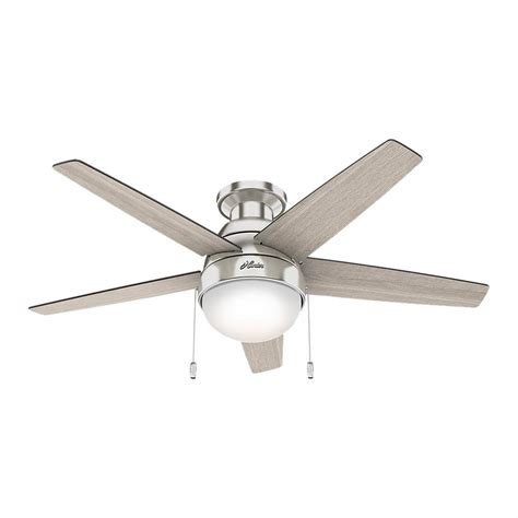 Fans with reverse airflow function will help to keep your room warm during cold the 30 inch flush mount ceiling fan, arcadia comes with two fan blade colors. Hunter Parmer 46 in. LED Indoor Brushed Nickel Flush Mount ...