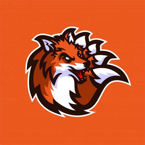 Fox Esport Gaming Mascot Logo Template Premium Vector Vogel Silhouette