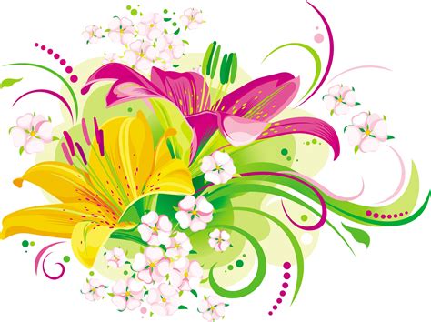 Collection of Flowers Vectors PNG. | PlusPNG