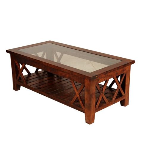 Modern solid sheesham coffee table with a table top with clean lines. Sheesham Wood Coffee Table With Glass Top: Buy Online at Best Price in India on Snapdeal