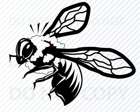 Craft Supplies Tools Honey Bee Bee SVG PNG Files Bee Line Art Cricut