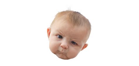 Skeptical Baby Image Baby Face Meme Transparent Clip Art Library