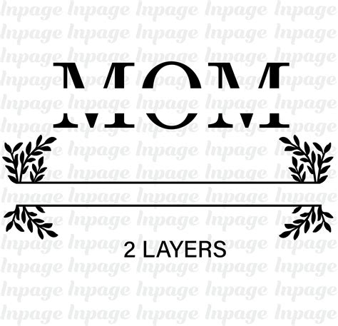 Split Mom Svg Floral Mom Svg Mom Split Monogram Svg Mom | Etsy