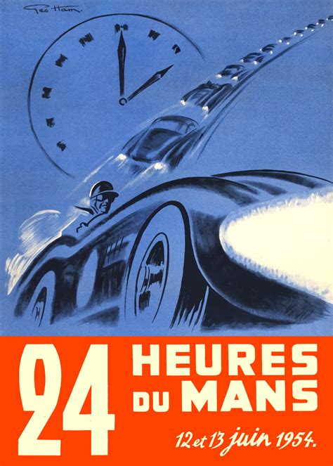 Wall Art Print Vintage 1954 24 Hours Of Le Mans Poster Europosters