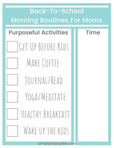 Back To School Morning Routines For Moms Simply Today Life