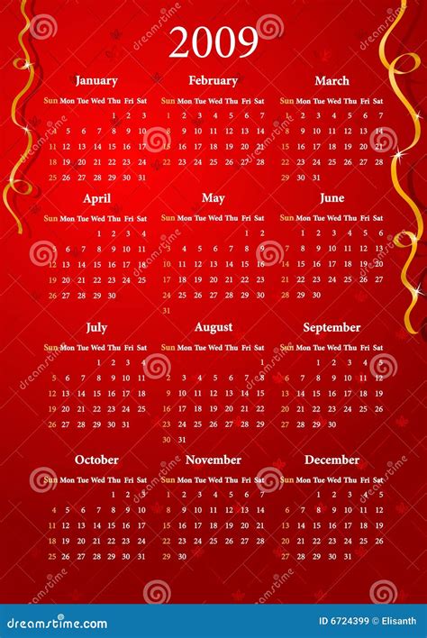 Vector Red Calendar Stock Vector Illustration Of Date 6724399