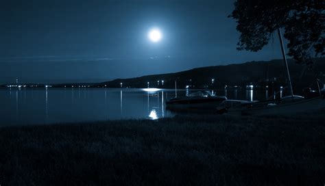 The Lake At Night Free Photo Download Freeimages