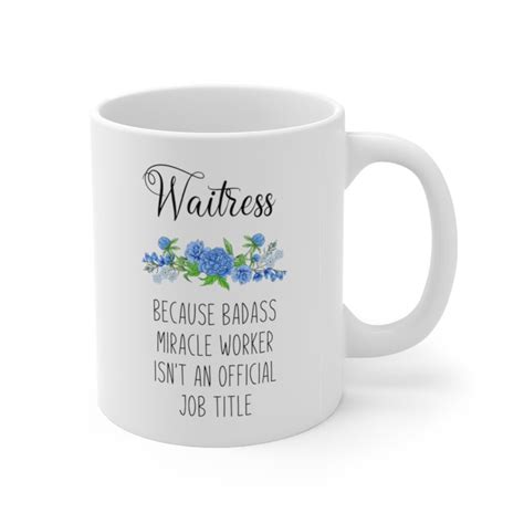 Waitress T Waitress Mug T For Waitress Waitress Cup Etsy