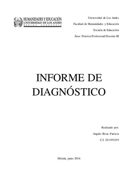 Informe De Diagnóstico
