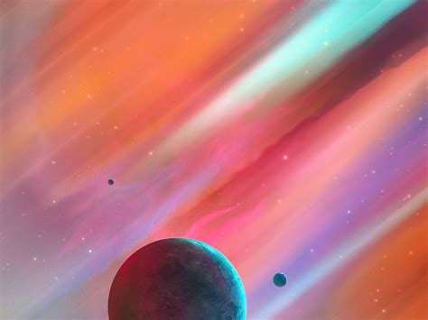 Download Wallpaper 1600x1200 Colorful Space Planets Art Standard 4