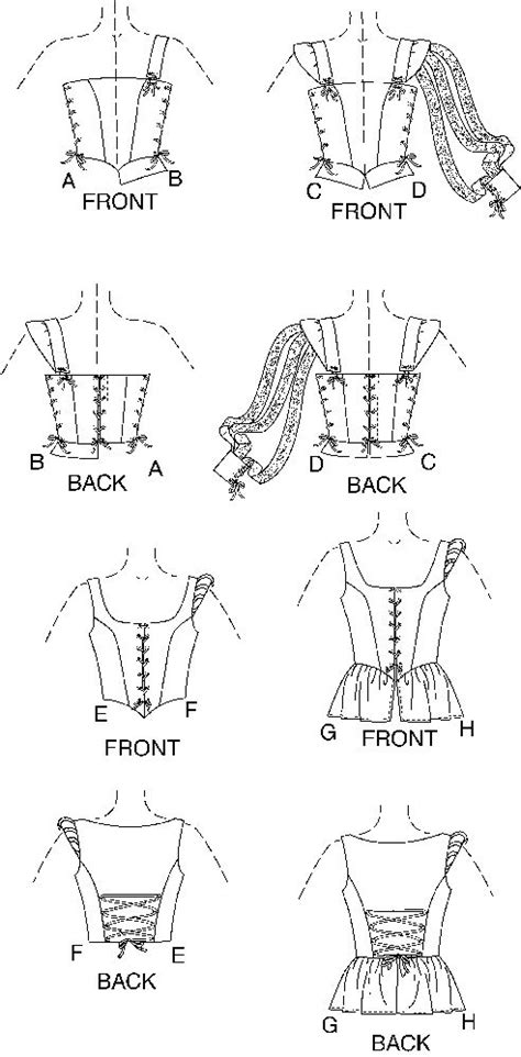 Mccalls 4107 Misses Renaissance Lined Vest Corset Pattern Cape