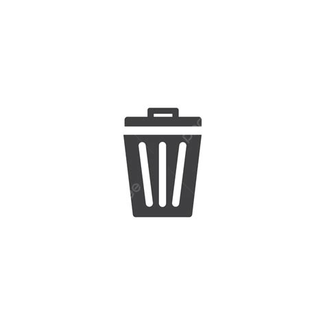 Ikon Keranjang Sampah Membersihkan Tanda Tempat Sampah Vektor