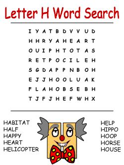 This quick guide to the letter h in spanish explains how to pronounce this letter—or, to be more precise, not pronounce it—in spanish words. Printable Alphabet Word Search | Alphabet words, Phonics ...