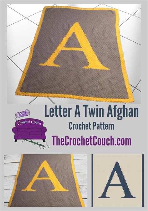 Letter A Afghan Fits A Twin Size Bed Makes A Great Idea For College