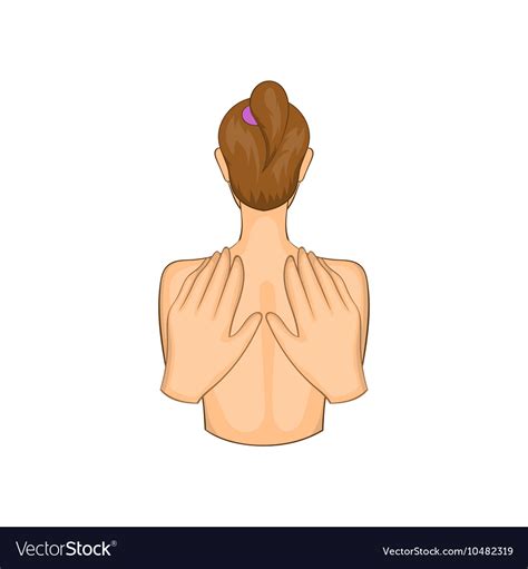 Back Massage Icon Cartoon Style Royalty Free Vector Image