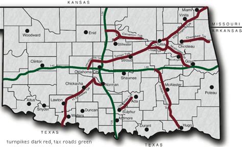 Toll Roads In Oklahoma Map