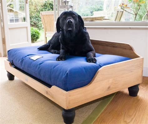 Berkeley Raised Wooden Dog Bed English Oak Uk Made