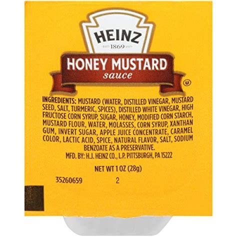 Heinz Honey Mustard Sauce 1 Oz Packets Pack Of 100