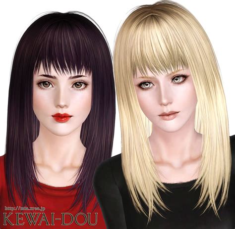 Cecilek Long Hair For The Sims3 Kewai Dou
