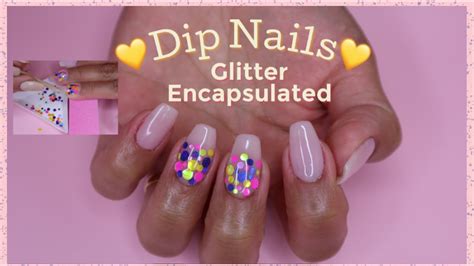 Diy Dip Nails Home Manicure Dip Powder System Chunky Glitter Encapsulate Youtube