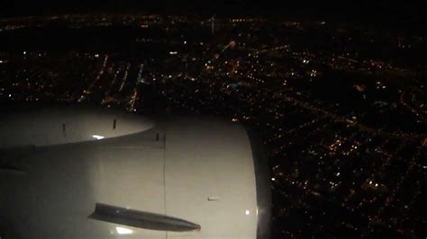 Night Landing At Laguardia Airport United Airlines B737 800 Youtube