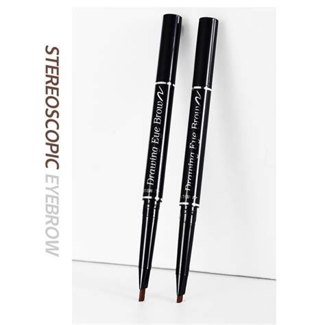 Double Head Eyebrow Pencil Waterproof Smudge Proof Eyebrow Pencil With