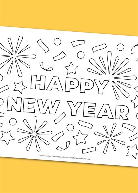 Printable Happy New Year 2022 Coloring Page Free Prin