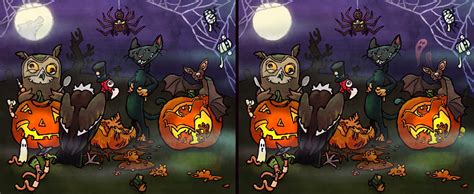 Anna Barrett Illustration Spot The Difference Halloween