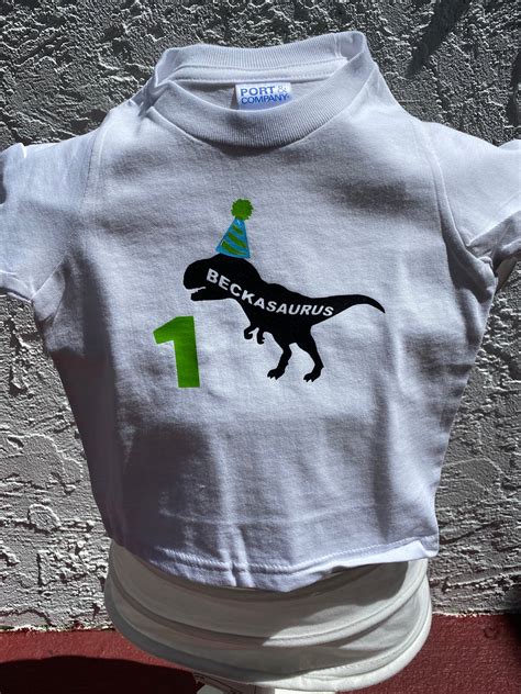 Camisa De Dinosaurio Personalizada Camisa De Cumpleaños Del Etsy