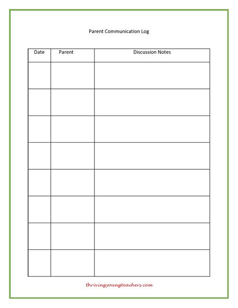 Printable Communication Log