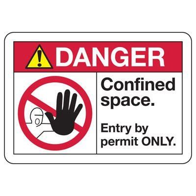 ANSI Z535 Safety Signs Danger Confined Space Seton Canada