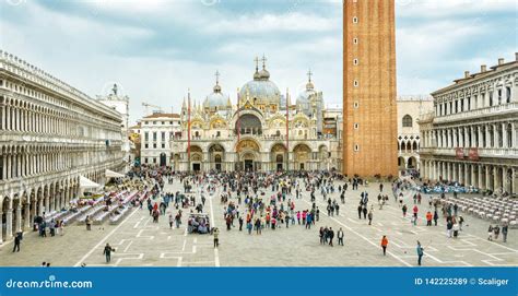 Piazza San Marco Or St Mark`s Square In Venice Italy Editorial Stock