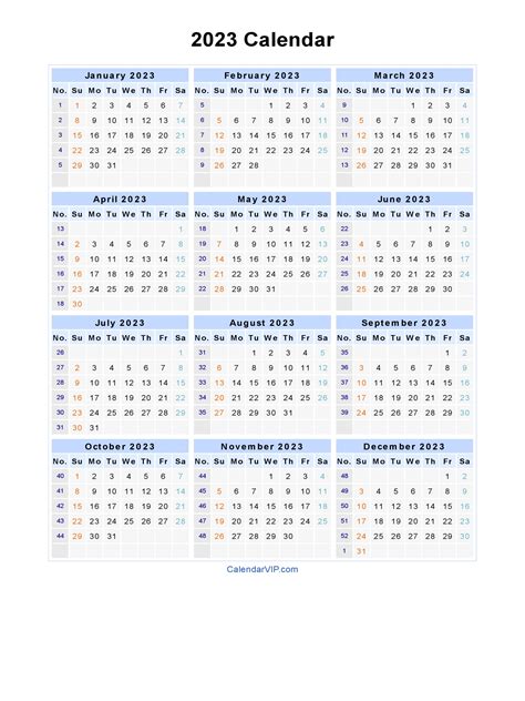 Free Printable 2023 Calendar One Page Buka Tekno