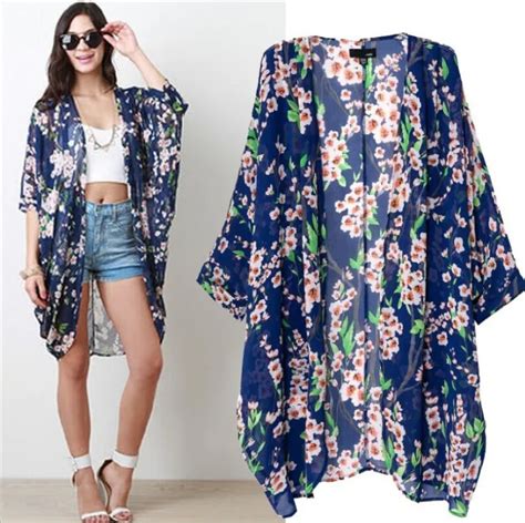 New Fringed Kimono Vtg Floral Print Kimono Cardigan Tassel Long Tops