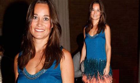 Pippa Middleton Flaunts Her Svelte Figure In A Flirty Feathered Dress