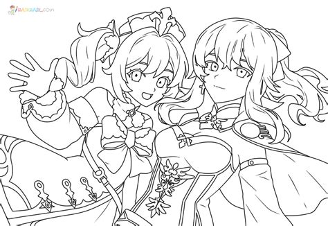 Genshin Impact Girls Coloring Pages Genshin Impact Coloring Pages My
