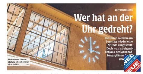 Wer Hat An Der Uhr Gedreht NEUE Vorarlberger Tageszeitung