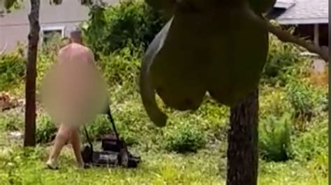 Teacher Videotaped Mowing Florida Yard Naked