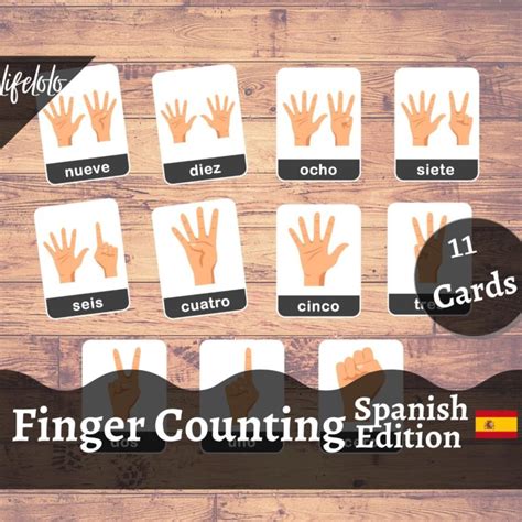 Finger Counting Spanish Counting 11 Counting Flash Cards Spanish