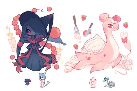 Lapras Alcremie Hatterene Misdreavus Alcremie And More Pokemon Drawn By Charamells