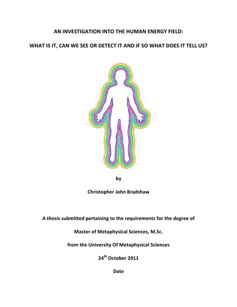 An Investigation Into The Human Energy Field By Chris J Bradshaw Issuu